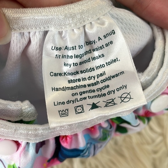 Alvababy floral purple hummingbird reusable snap button baby diapers swim diaper - Picture 13 of 16